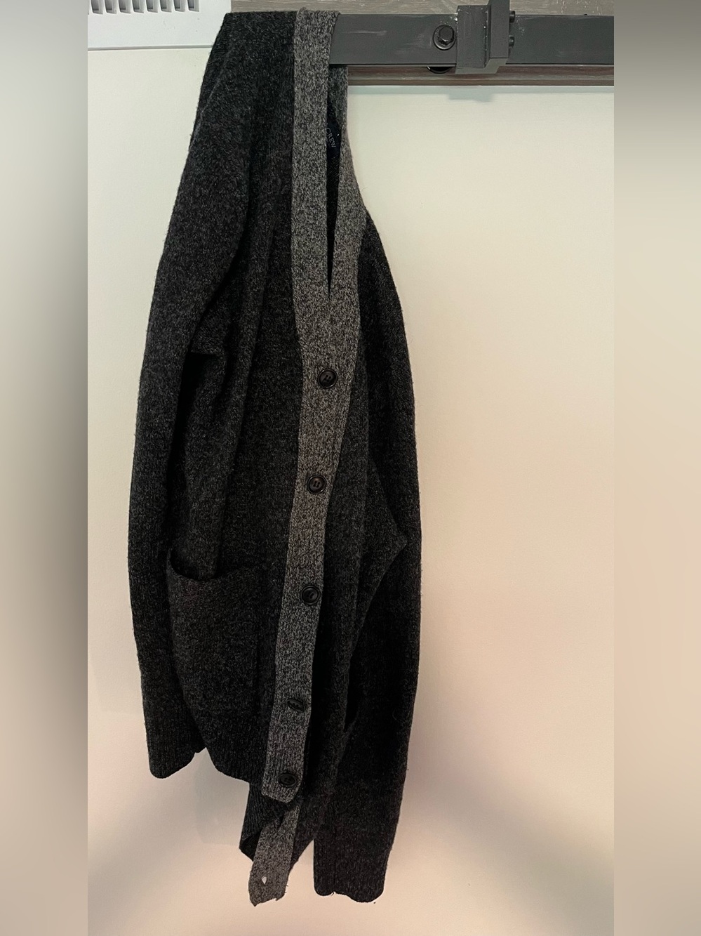 J Crew Cardigan | 100% Lambs Wool | Dark Gray | Small